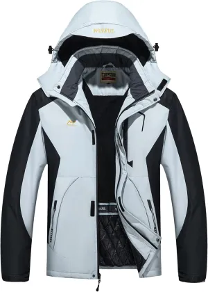 WULFUL Men's Waterproof Ski Jacket Warm Winter Snow Coat Mountain Windbreaker