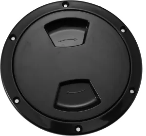 X AUTOHAUX 5 Inch Boat Inspection Deck Plate Hatch Marine Round Inspection Hatch Deck Plate with Detachable Cover Water Tight for Outdoor Installations Black
