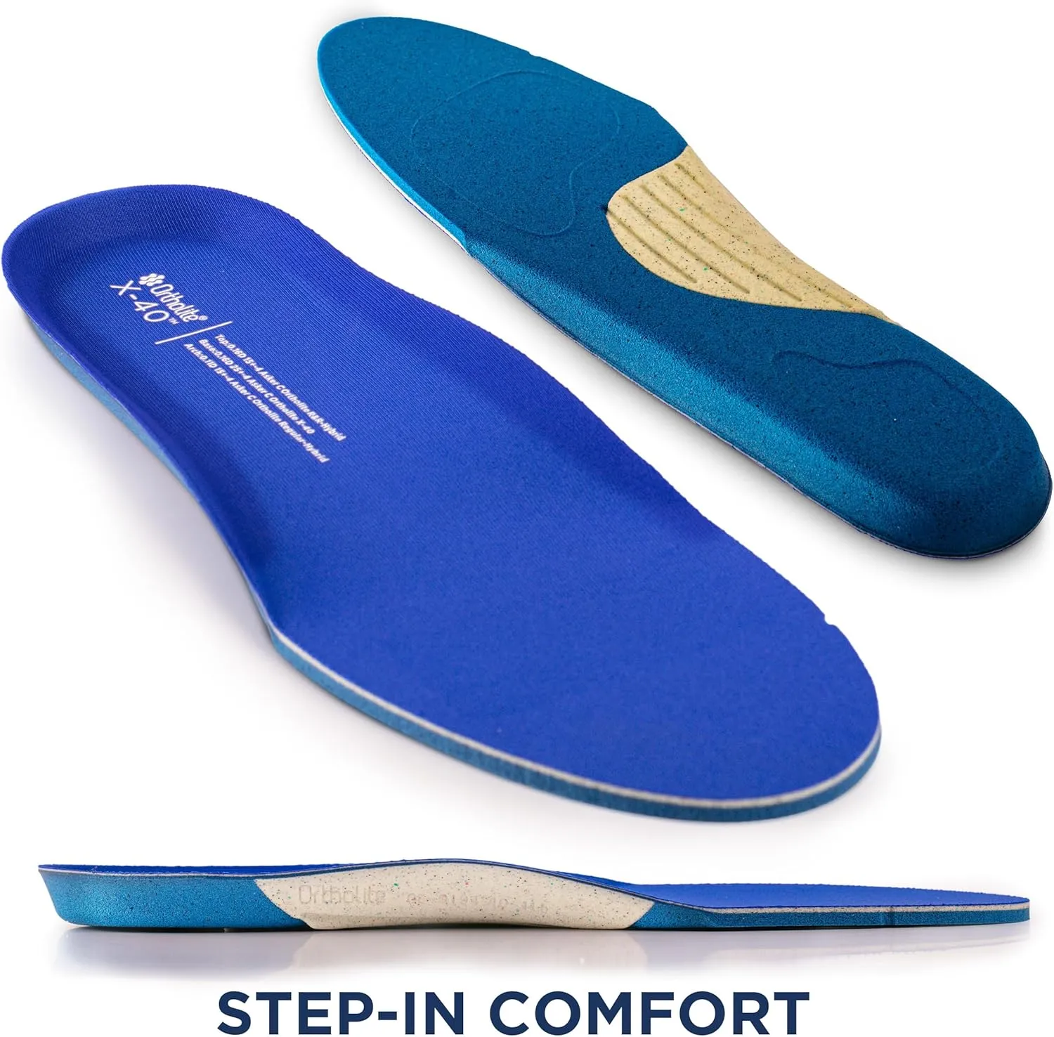 X40 Performance Cushioning Sole Trim-to-Fit Insert - Designed for The Casual to Elite Athlete Looking for Optimal Rebound Performance, Long-Term Cushioning & All-Day Comfort