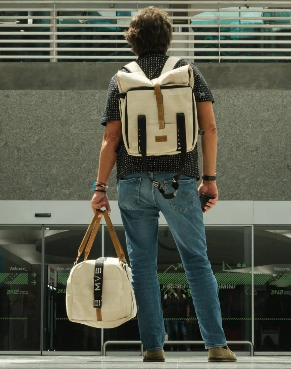 Xcape Vegan Leather Duffle Bag white