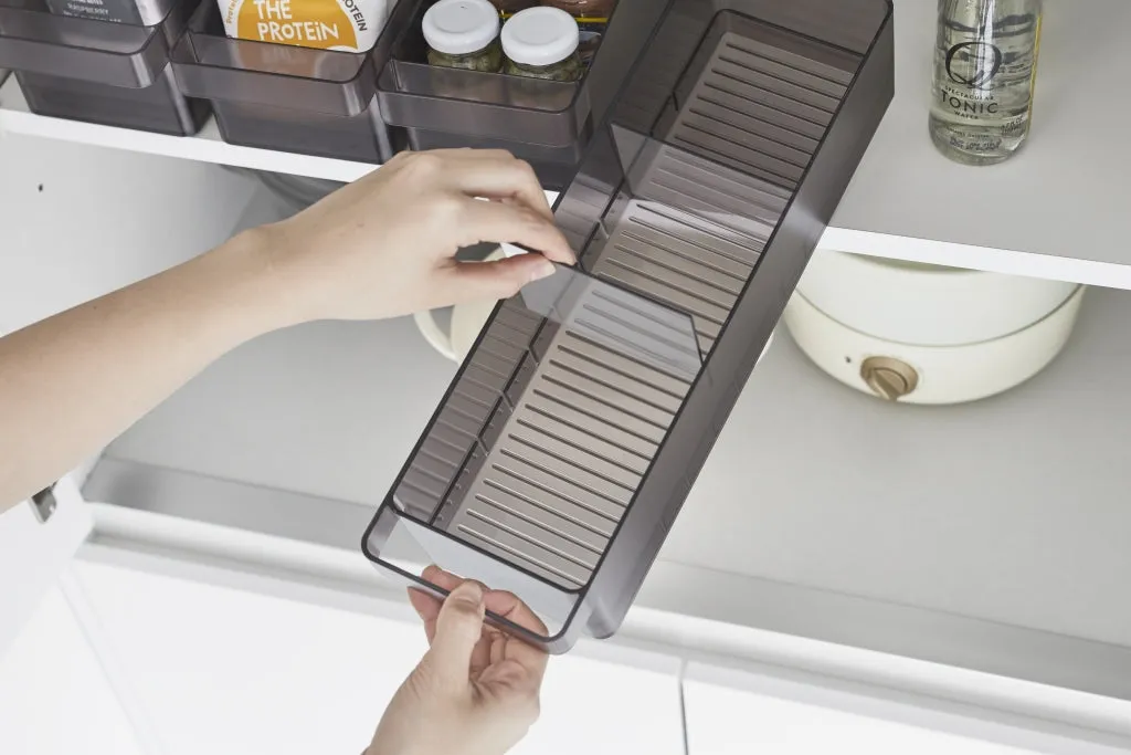 Yamazaki Fridge organizer with dividers - Tower - Black