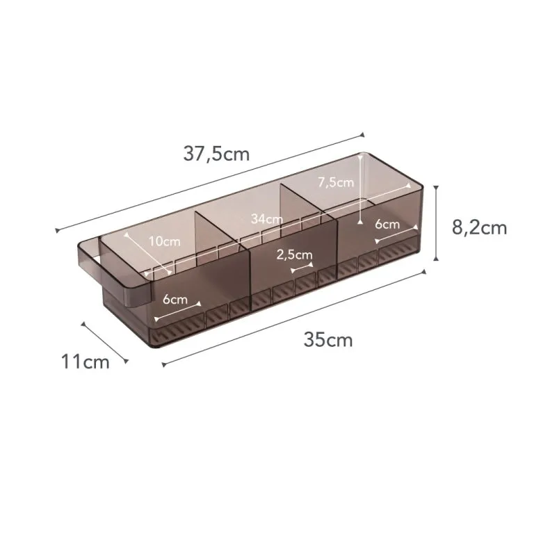 Yamazaki Fridge organizer with dividers - Tower - Black