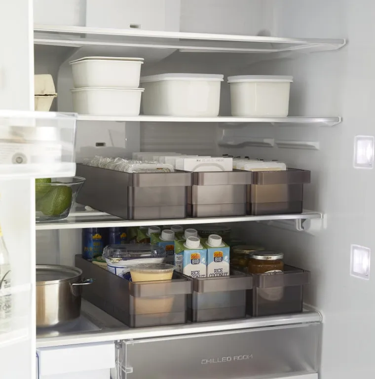 Yamazaki Fridge organizer with dividers - Tower - Black