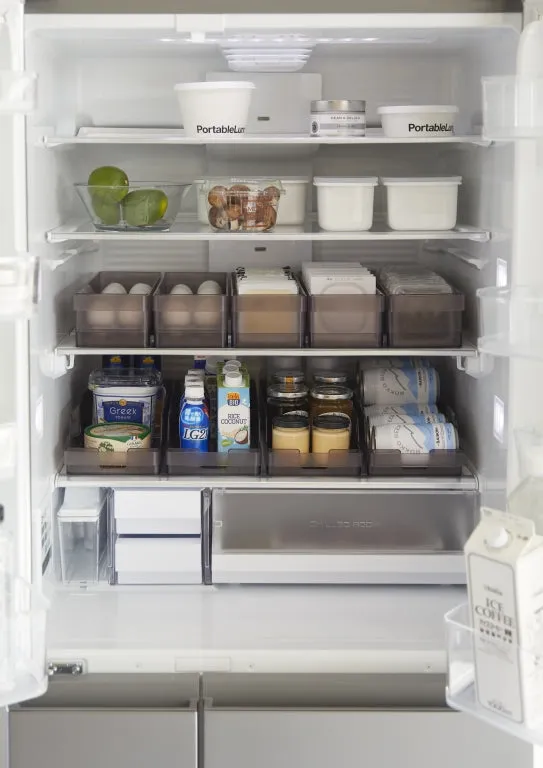 Yamazaki Fridge organizer with dividers - Tower - Black