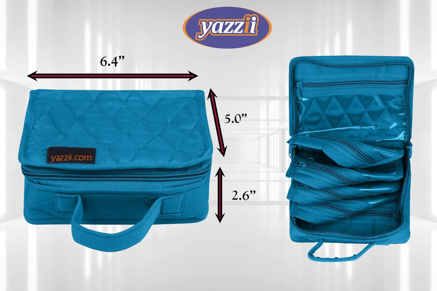 Yazzii Crafters Mini Organizer Tote Bag - Multipurpose Storage Organizer for Crafts, Cosmetics, & Jewelry