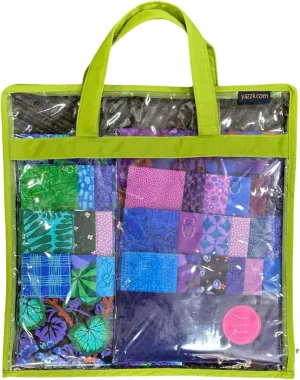 Yazzii Quilt Block Carry Case - Portable Storage Bag Organizer - Multipurpose Storage Organizer for Quilting, Patchwork, Embroidery, Needlework, Papercraft & Beading - Green