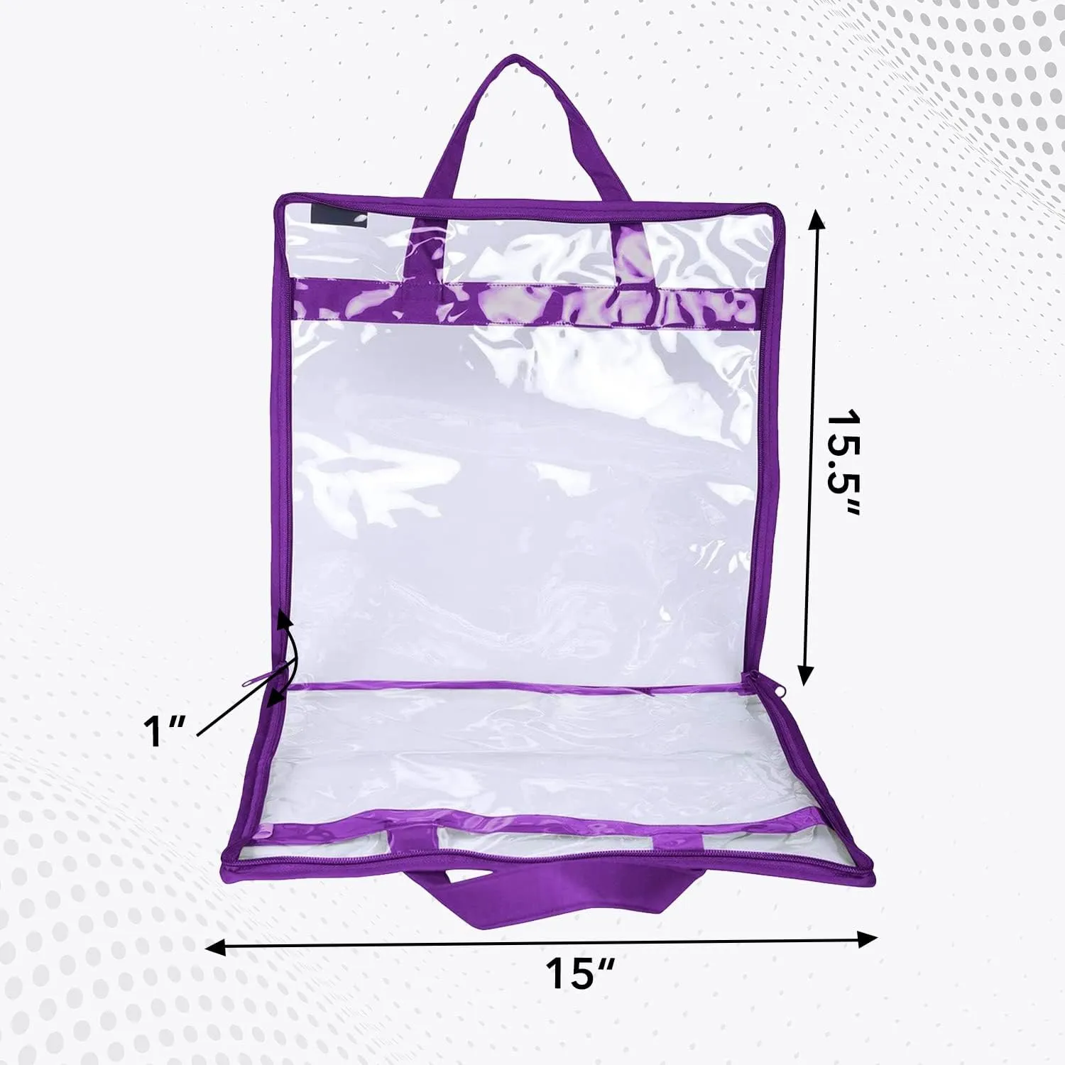 Yazzii Quilt Block Carry case, Purple