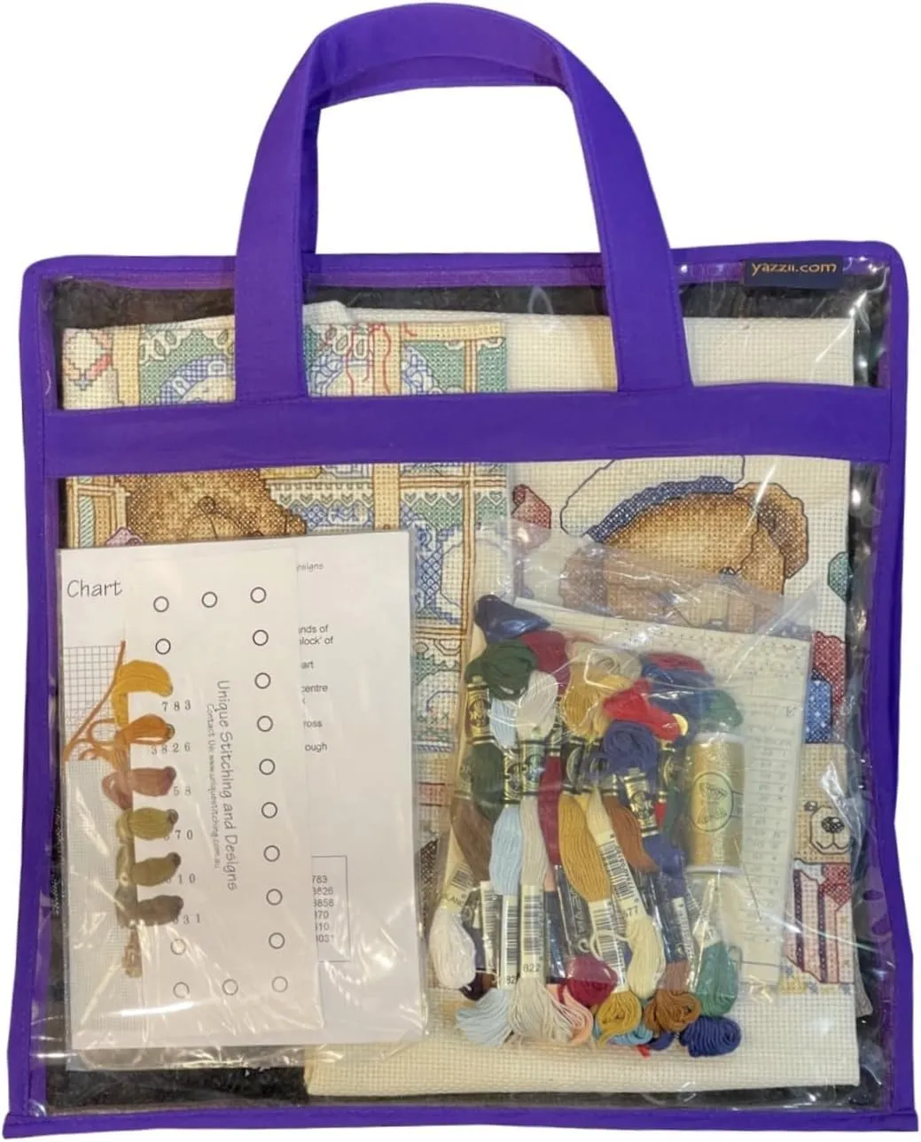 Yazzii Quilt Block Carry case, Purple