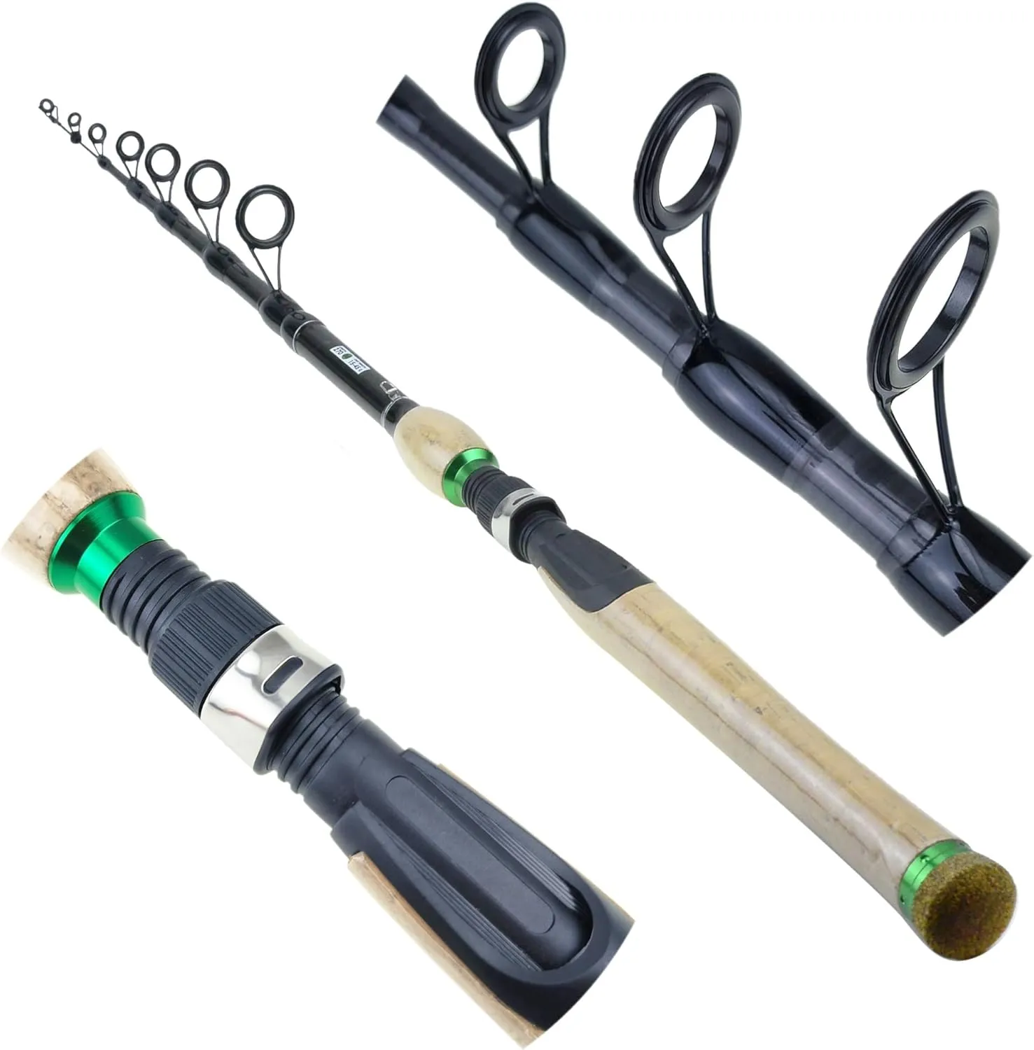 YG028 1.8M-2.7M Fish Rod Lure Spinning Carbon Telescopic Rod Fast Long Shot Trout Lake Fishing Rods Multifunction Travel(2.1M)