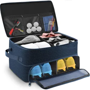 Yirilan 2 Layers Golf Trunk Organizer, Golf Accessories, Waterproof and Durable Golf Storage Bag, Golf Organizer for Car, Golf Gifts for Dad/Father/Grandpa