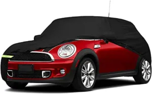YIXIN Waterproof Car Covers for 2002-2024 Mini Cooper/Cooper S Car Covers 190T Covers Customer Fit 100% Waterproof Windproof Strap & Double Door Zipper Up to 148” L