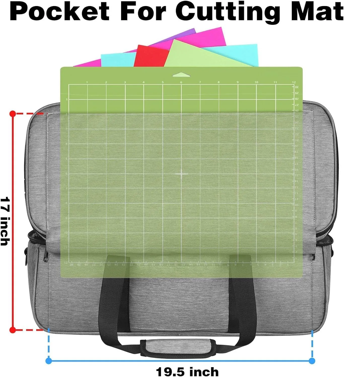 YOREPEK Carrying Case for Cricut Maker 4, Maker 3, Explore 4, Explore 3, Air 2, Die Cut Machine Dust Cover, Large Travel Bag with Cutting Mat Storage, Tote Bag for Tools Accessories, Grey