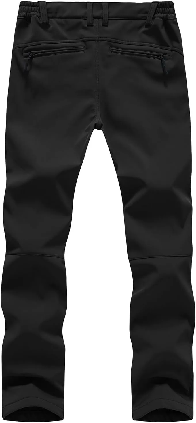 YSENTO Women's Fleece Lined Pants Winter Snow Ski Waterproof Insulated Softshell Hiking Mountain Pants