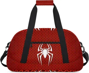 Yzrwebo Spiders Pattern Gym Sport Bag, Travel Duffle Basg Red Gymnastics Weekender Overnight Tote Carry On Training Bag for Man