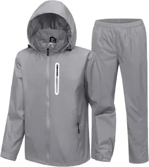 ZITY Rain Suit for Men Women Unisex Waterproof Golf Rain Gear Lightweight Breathable Mesh Waterpoof Zipper Pockets