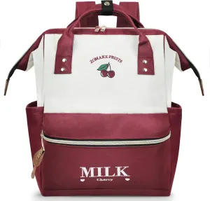 ZOMAKE 15.6 Inch Travel Laptop Backpack for Women Men - Anti Theft Water Resistant Bag Daypack - Computer Bag Business Work Cute Backpacks(Cherry-new)