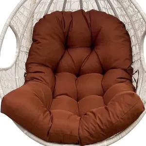 ZTGL Hanging Basket Seat Cushion, Thicken Hanging Egg Chair Cushion, Waterproof Basket Chair Cushion for Patio Garden, Outdoor Basket Egg Chair Seat Pads Back Cushion,Brown